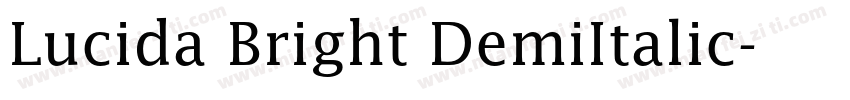 Lucida Bright DemiItalic字体转换